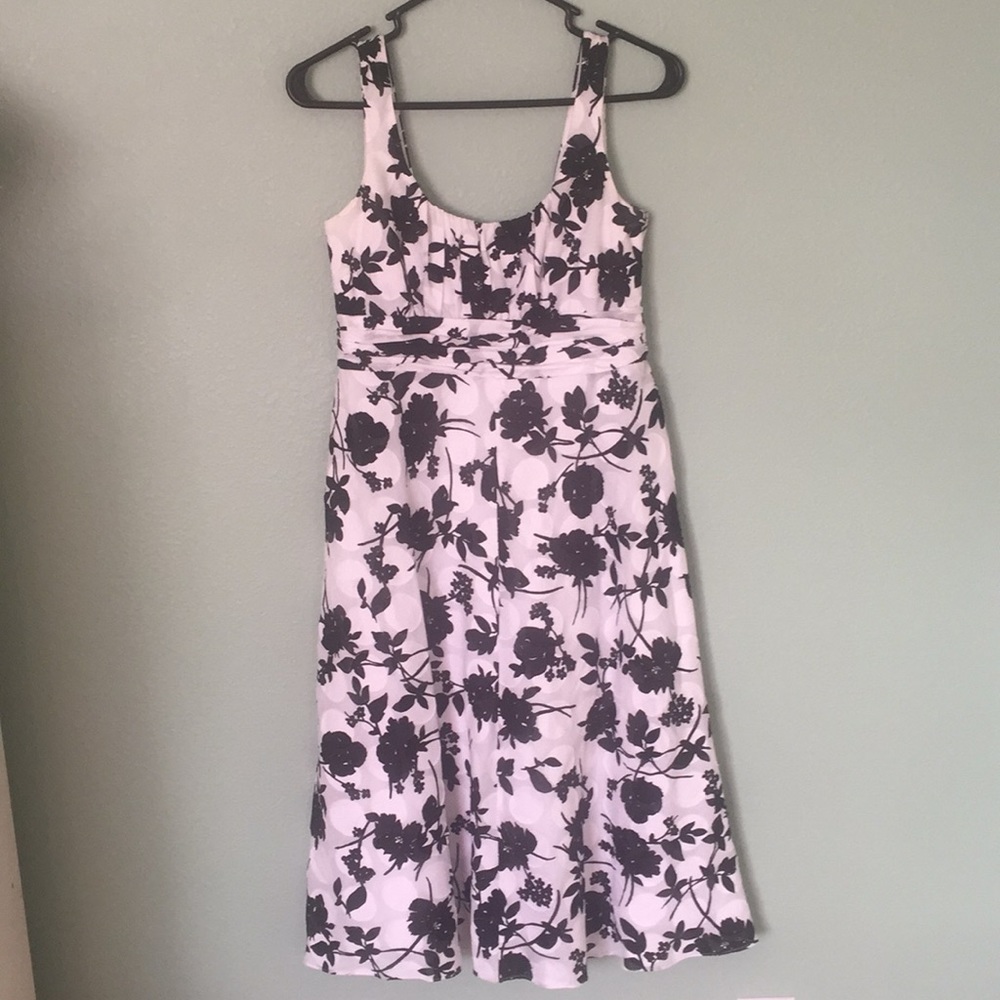 Black and white floral dress